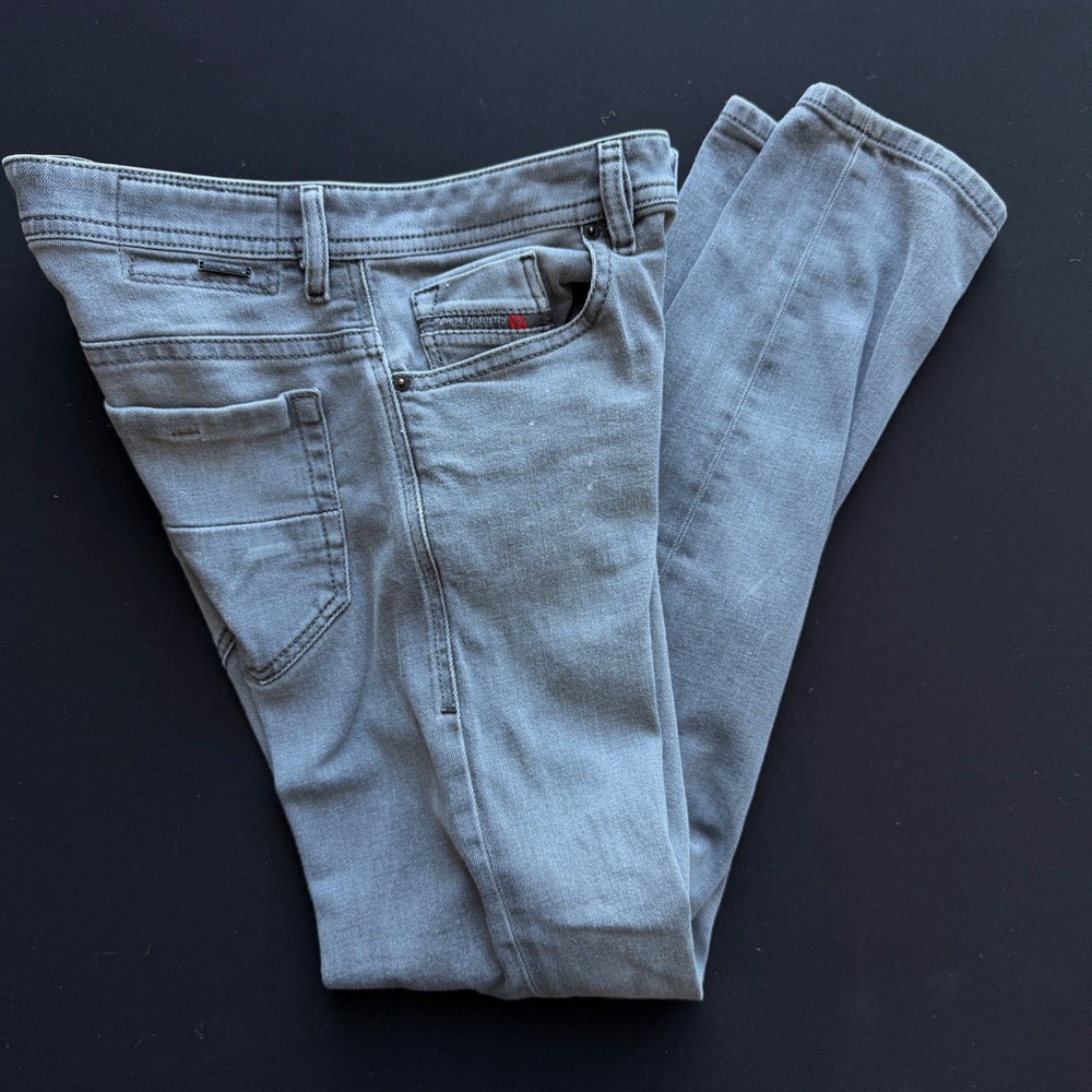 Diesel Jeans Men 32×32 Gray Thommer‎ Slim Skinny Fit Stretch Denim Thrash X6580